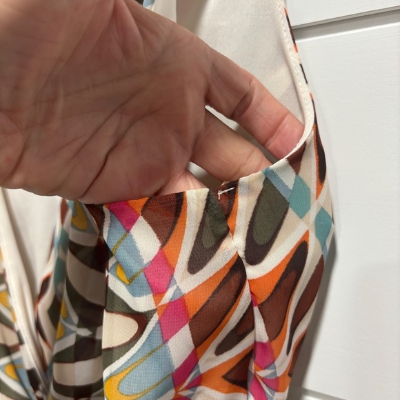 Romeo and Juliet Couture Geo Pattern hi-low dress side M - Picture 7 of 15